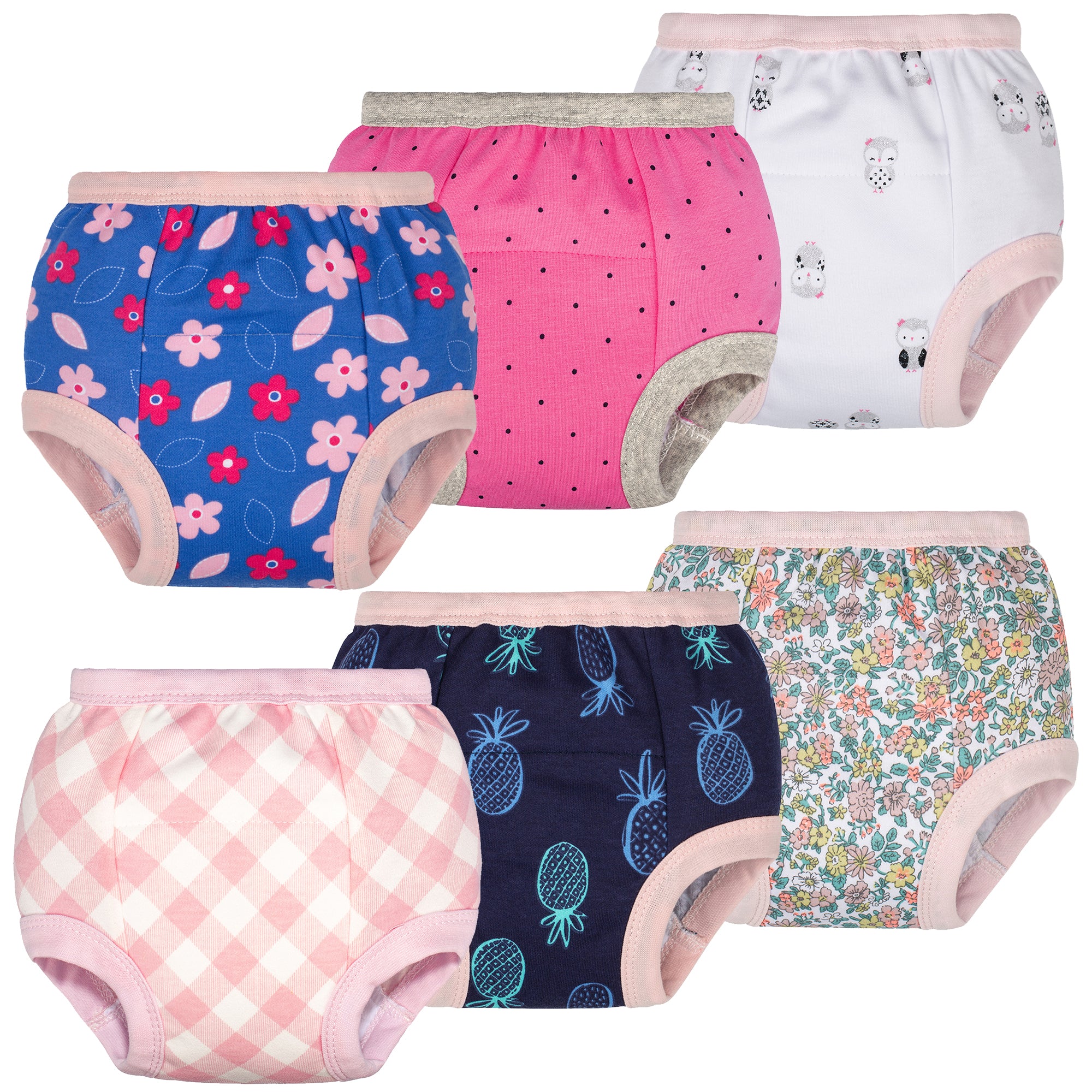 BIG ELEPHANT Training Pants for Girls 6 Packs