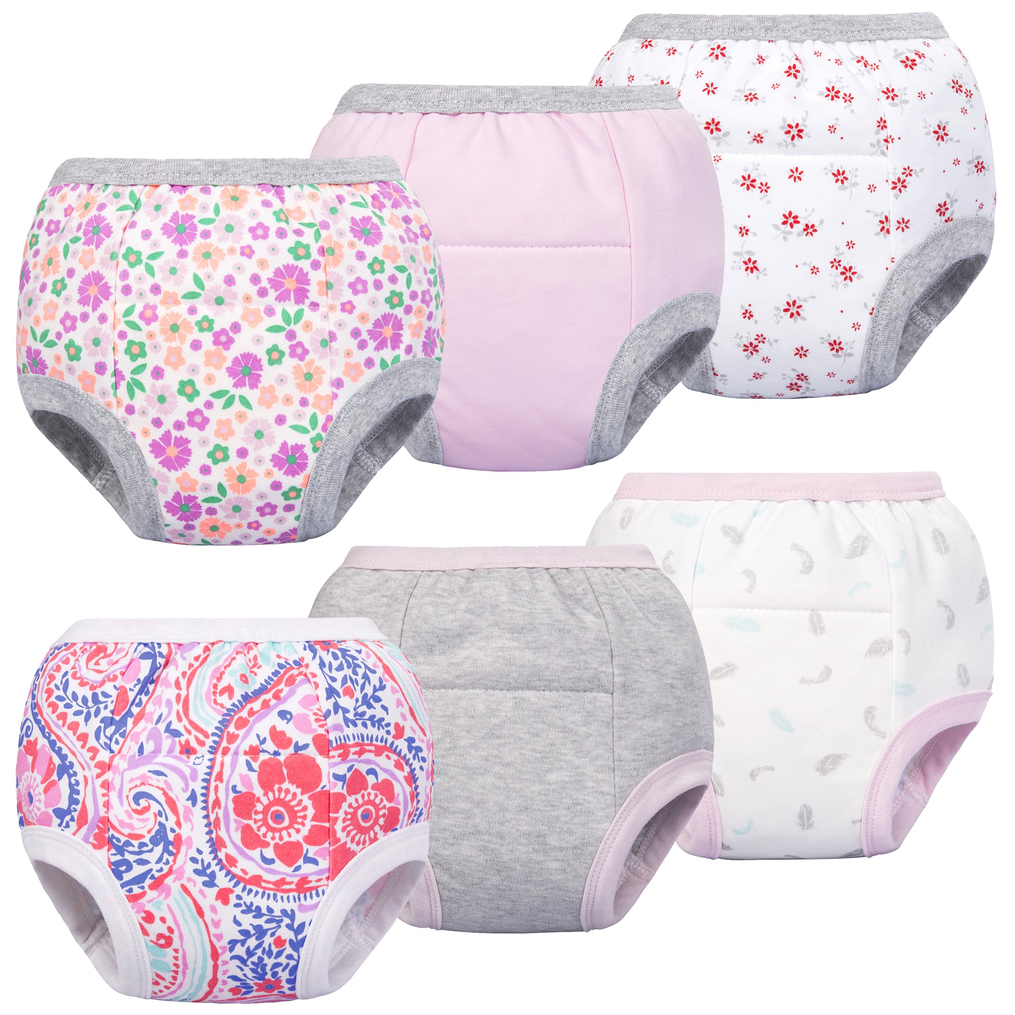 BIG ELEPHANT Training Pants for Girls 6 Packs