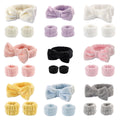 Spa headband and wristband sets in assorted colours
