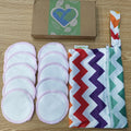 Reusable makeup remover pads set with wash bag and box