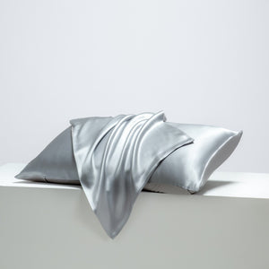 Satin pillowcase draped