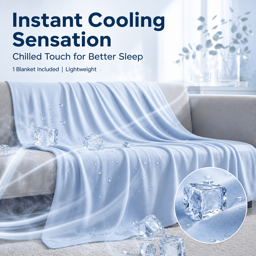 Cooling blanket draped