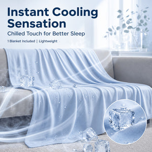 Cooling blanket draped