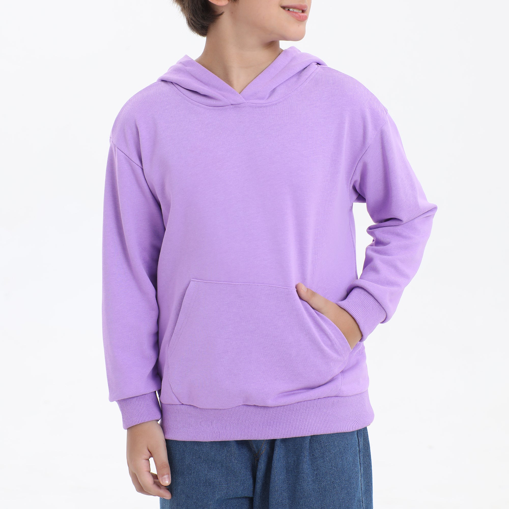 BIG ELEPHANT Boys’ and Girls’ Lightweight 100% Cotton Hooded Sweatshirt with Pocket – Long Sleeve for School & Everyday Wear