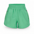 BIG ELEPHANT Girl's Athletic Shorts with Liner Zipper Pockets, Elastic Waist Running Shorts, Sizes XS-XXL