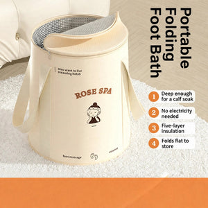 Portable folding foot bath