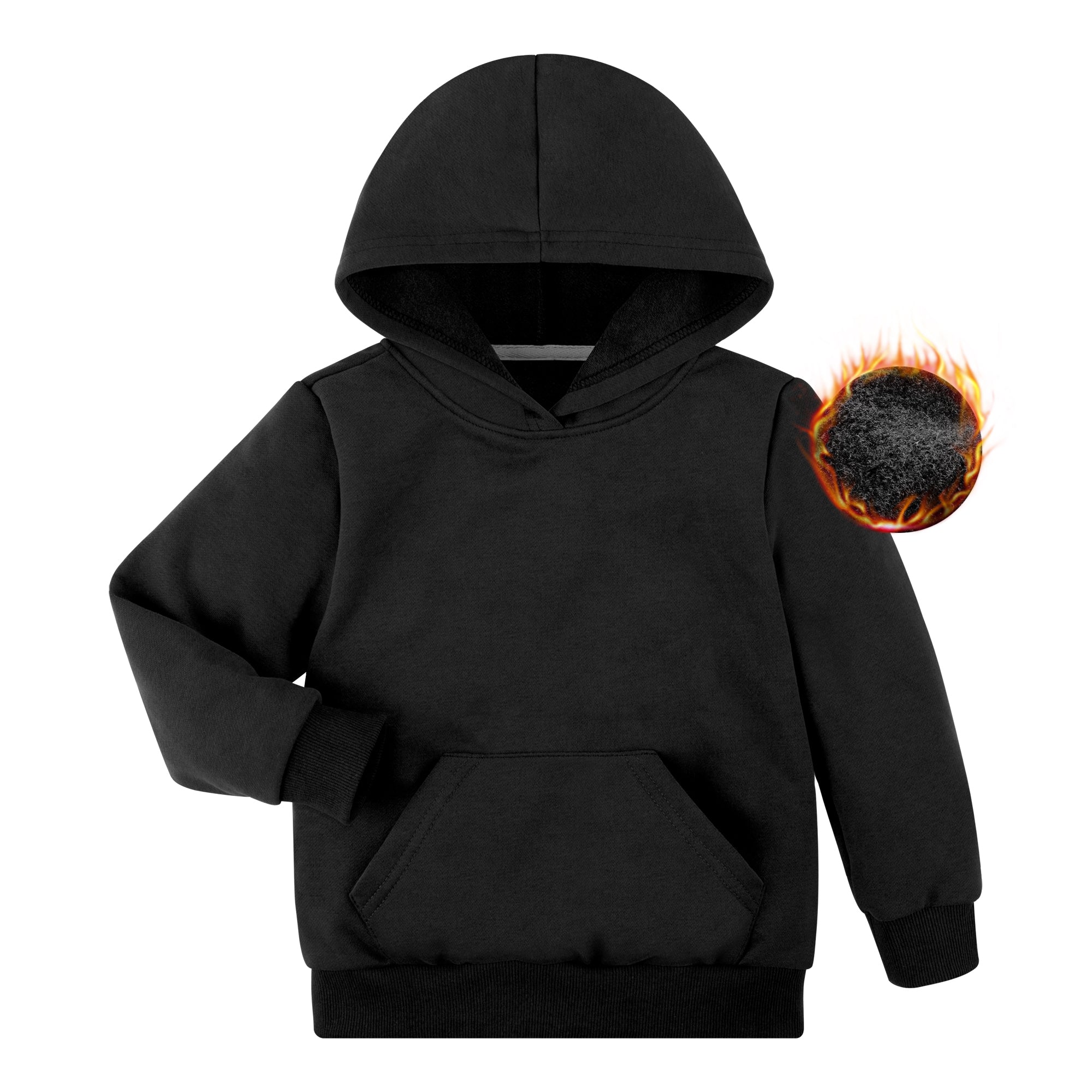 BIG ELEPHANT Boys' and Girls' Fleece Pullover Hoodie – Warm Long Sleeve Hooded Sweatshirt with Front Pocket for Kids