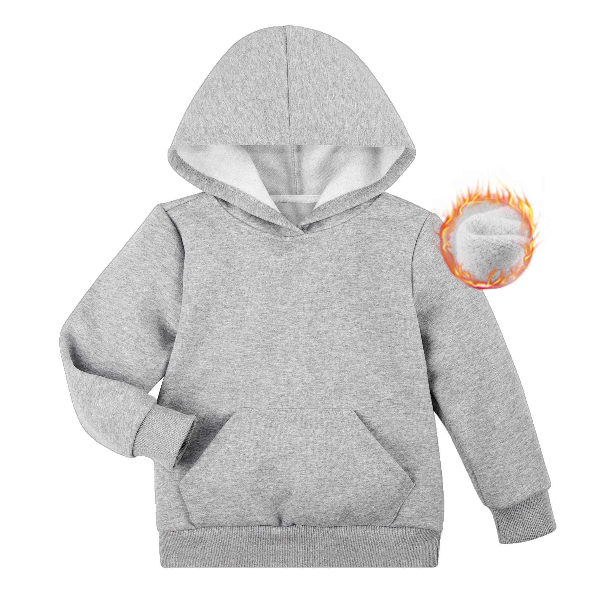 BIG ELEPHANT Boys' and Girls' Fleece Pullover Hoodie – Warm Long Sleeve Hooded Sweatshirt with Front Pocket for Kids
