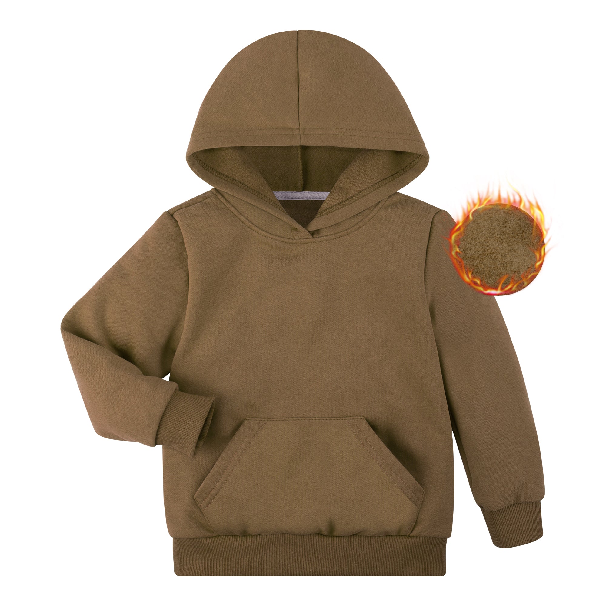 BIG ELEPHANT Boys' and Girls' Fleece Pullover Hoodie – Warm Long Sleeve Hooded Sweatshirt with Front Pocket for Kids