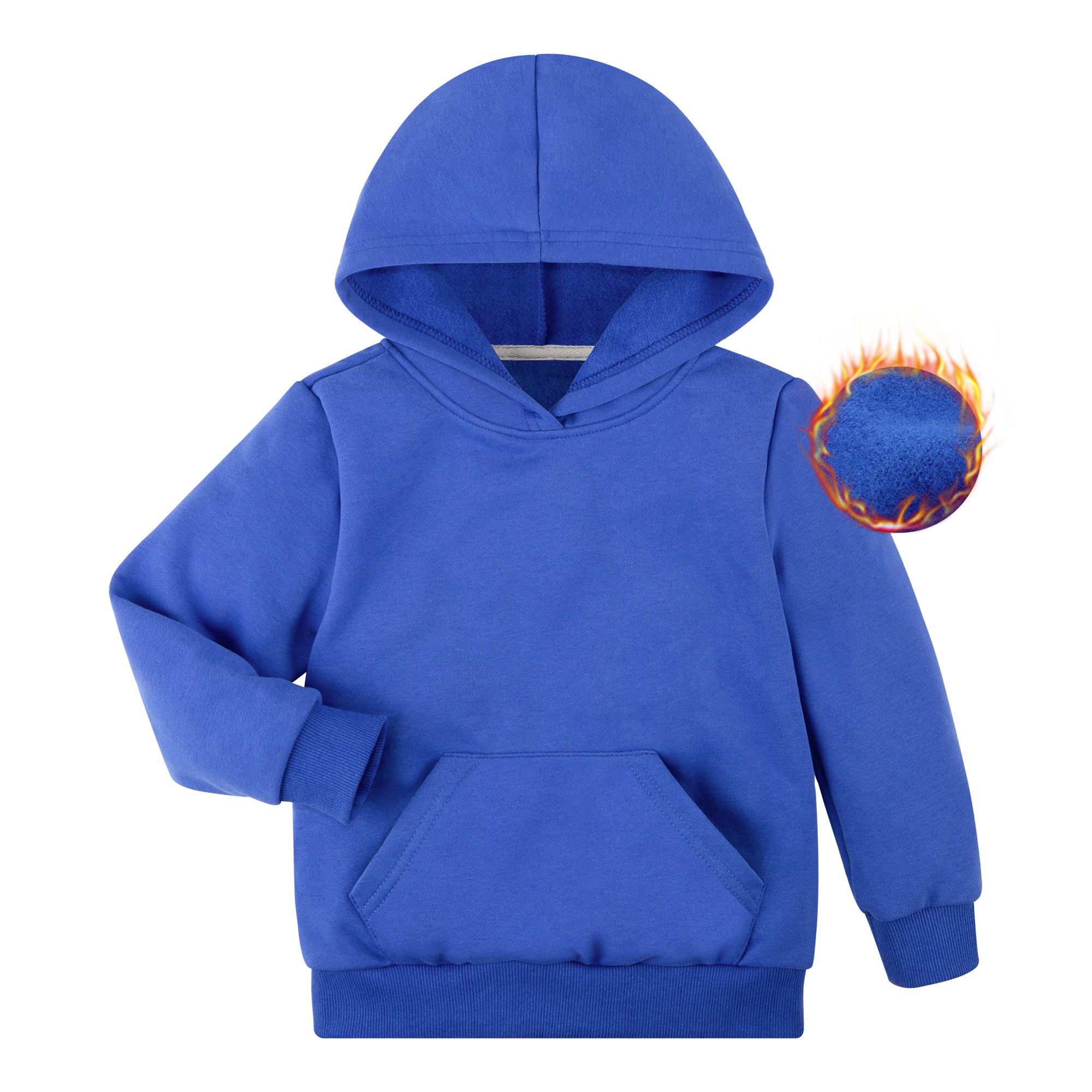 BIG ELEPHANT Boys' and Girls' Fleece Pullover Hoodie – Warm Long Sleeve Hooded Sweatshirt with Front Pocket for Kids