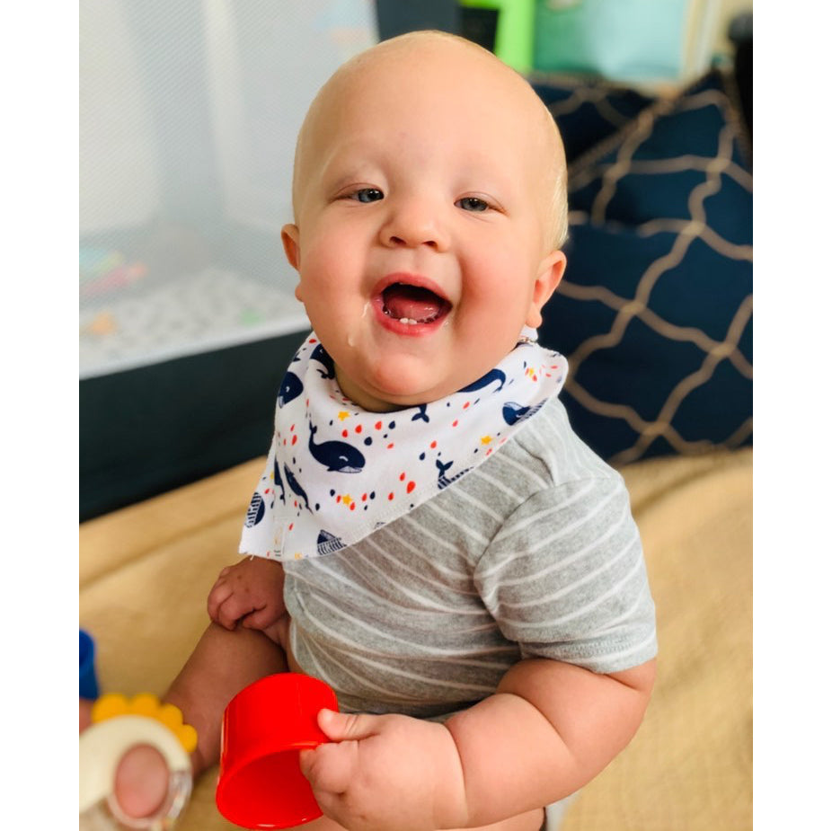 BIG ELEPHANT 6pcs/7pcs Baby Bibs – Soft Cotton Drool Bibs for Teething and Drooling Babies, Suitable for 0-36 Months