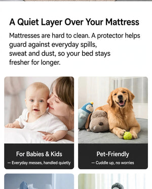 A quiet layer over your mattress