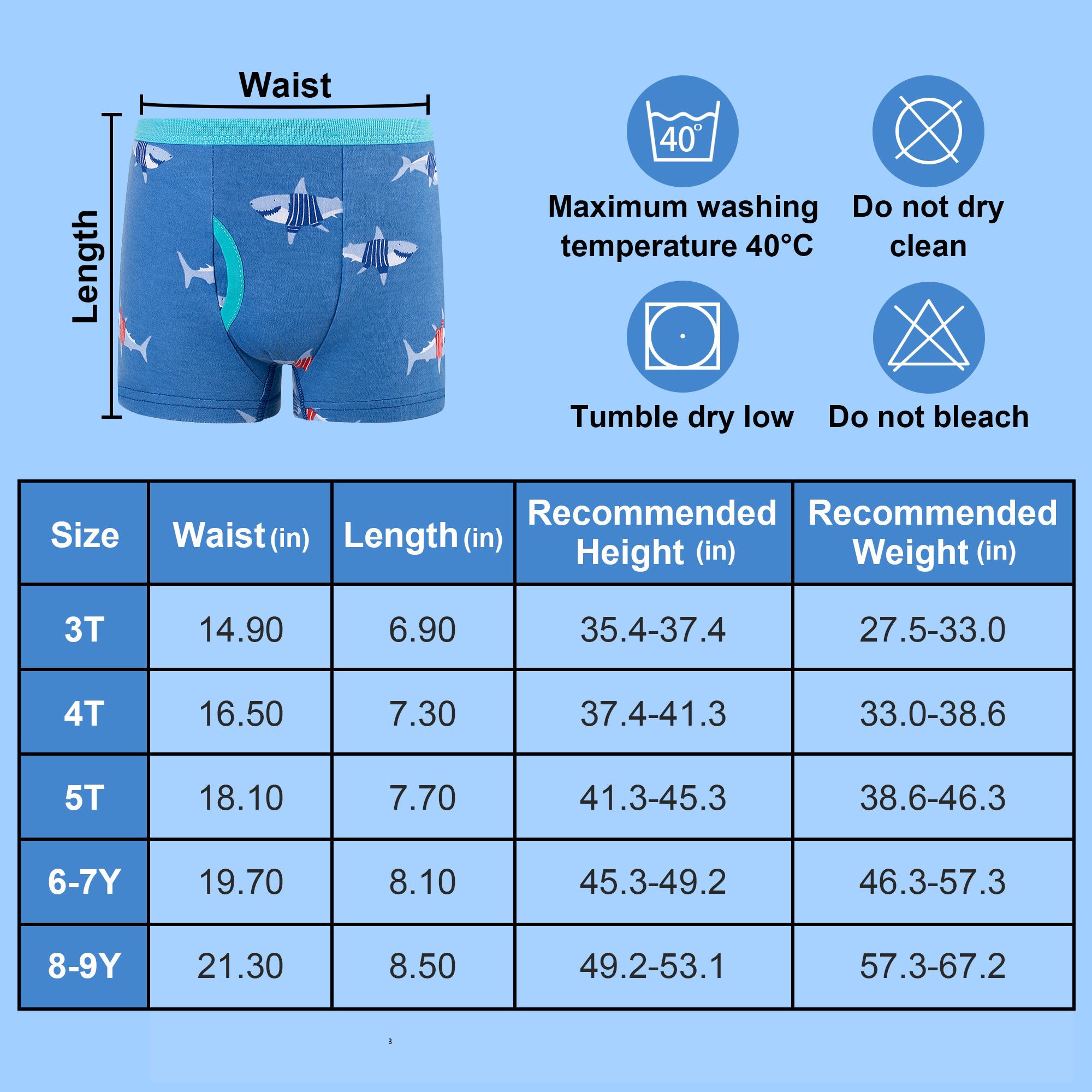 BIG ELEPHANT 10-Pack Boys' Cotton Boxer Briefs – Soft, Breathable Toddler Underwear with Fun Dinosaur Prints, Size 3T-10Y