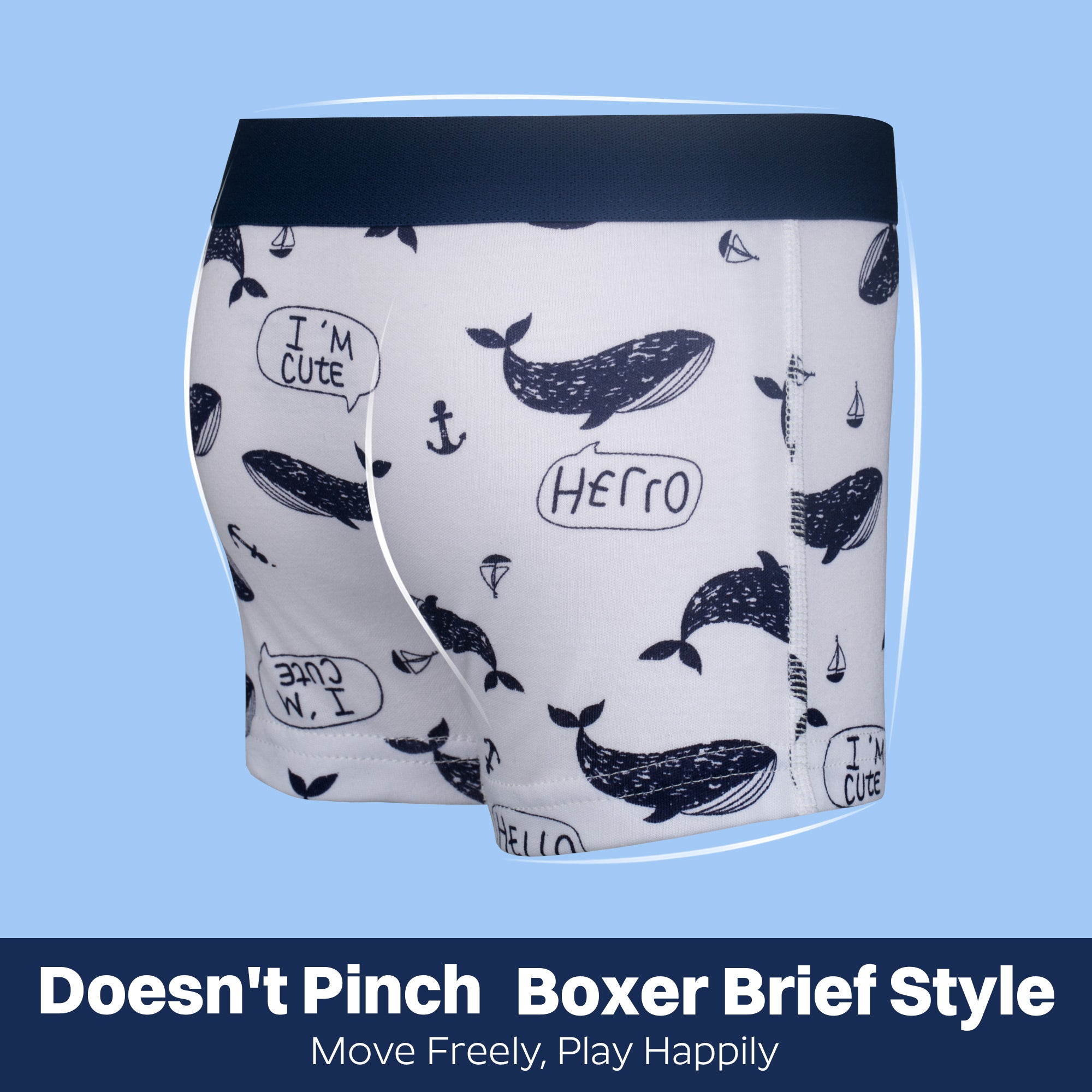 BIG ELEPHANT 10-Pack Boys' Cotton Boxer Briefs – Soft, Breathable Toddler Underwear with Fun Dinosaur Prints, Size 3T-10Y