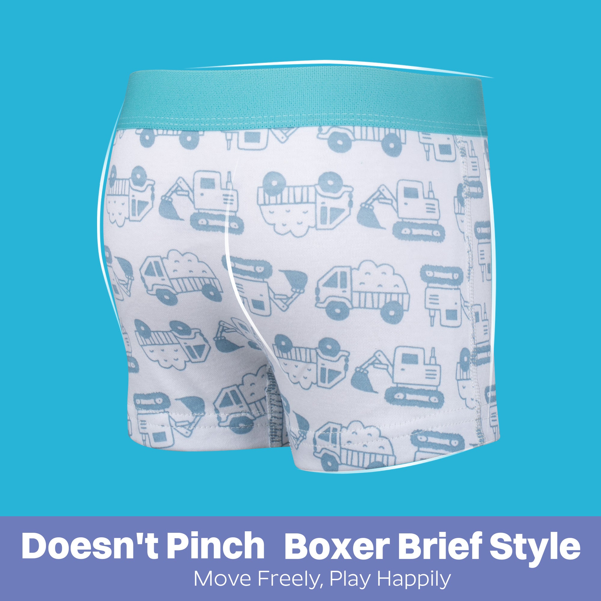 BIG ELEPHANT 10-Pack Boys' Cotton Boxer Briefs – Soft, Breathable Toddler Underwear with Fun Dinosaur Prints, Size 3T-10Y