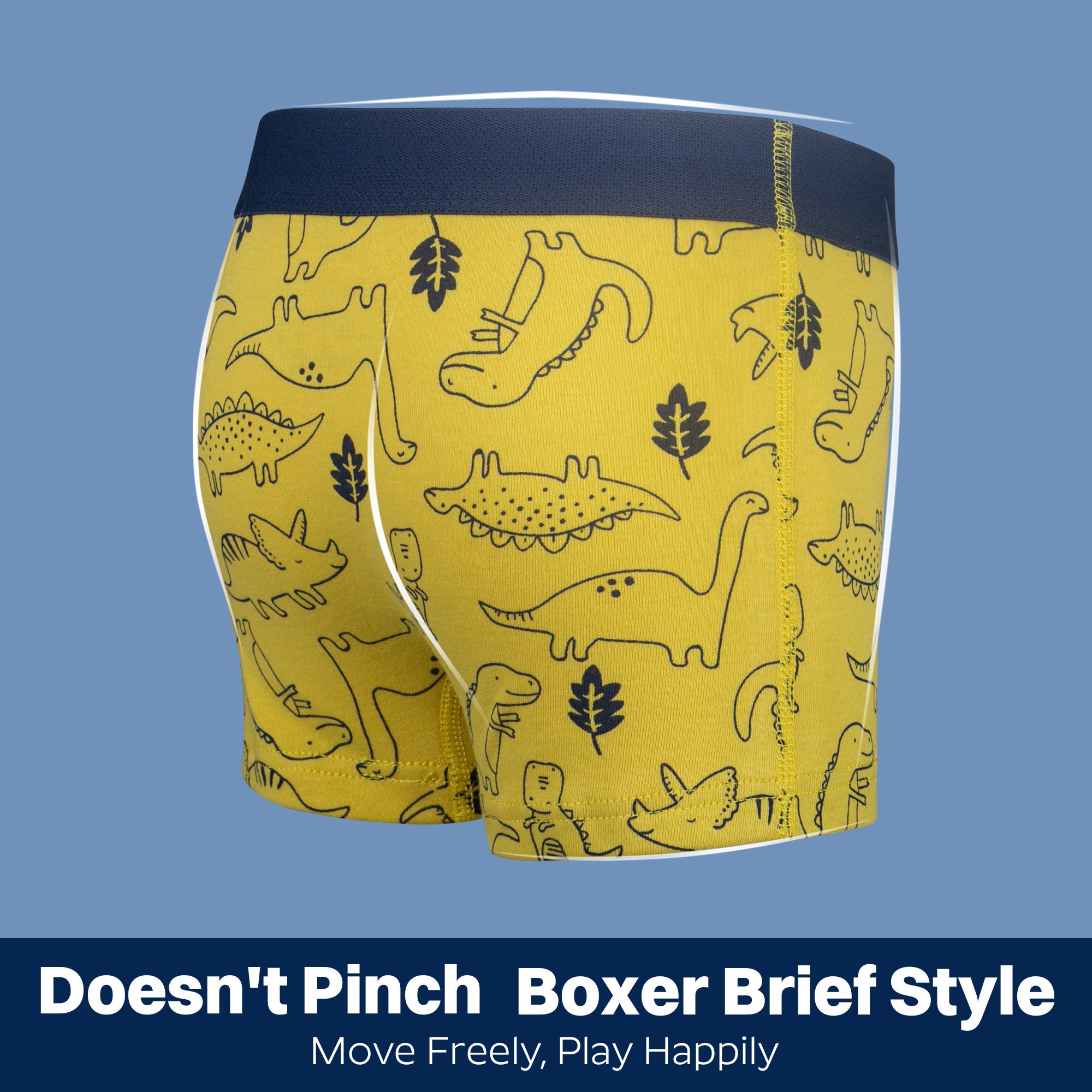 BIG ELEPHANT 10-Pack Boys' Cotton Boxer Briefs – Soft, Breathable Toddler Underwear with Fun Dinosaur Prints, Size 3T-10Y