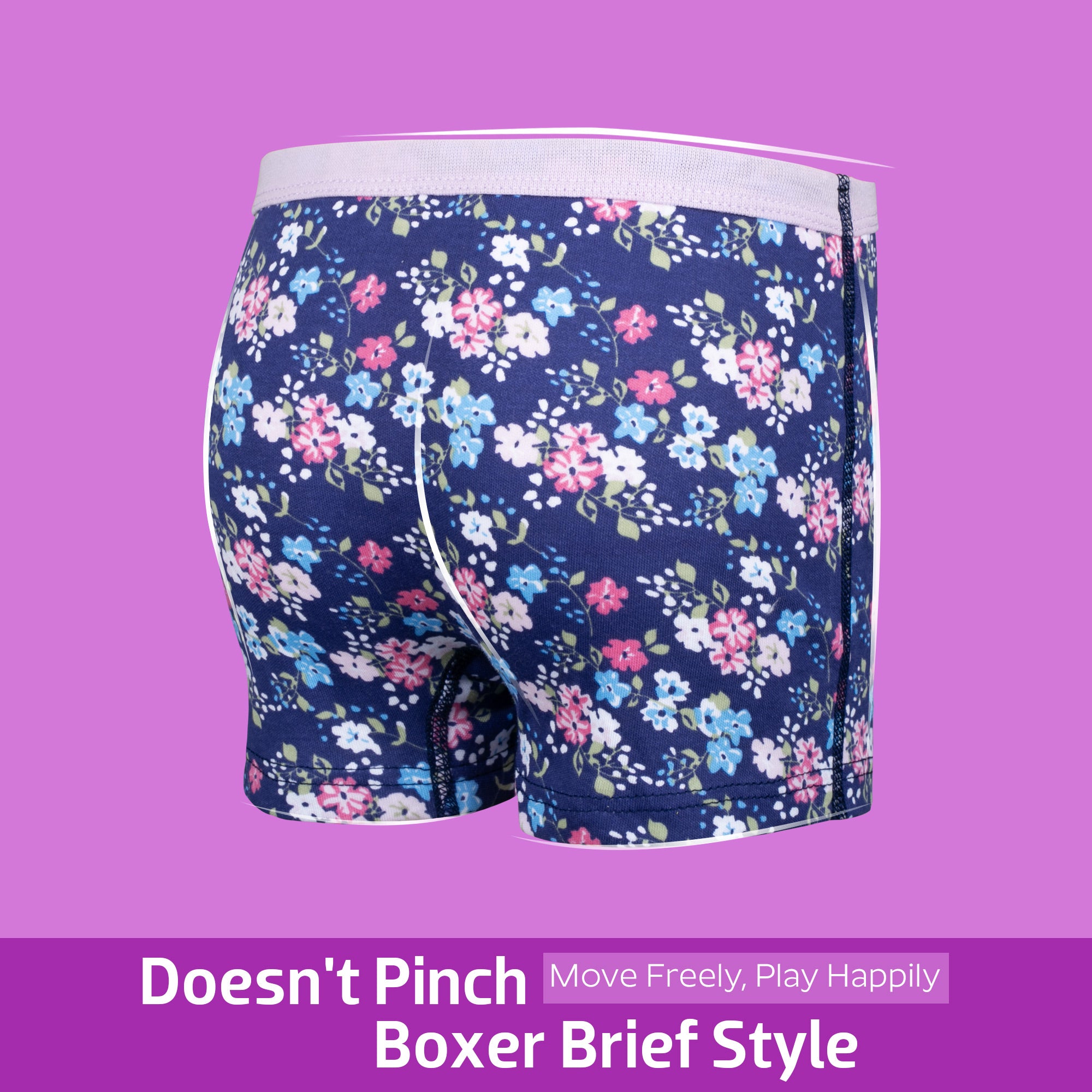 BIG ELEPHANT 10-Pack Girls Cotton Boxer Briefs Underwear – Soft, Breathable Toddler Panties (Sizes 3T-10Y)