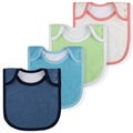 BIG ELEPHANT 4 Packs Baby Bibs Cotton Baby Drool Bibs for Drooling and Teething Solid