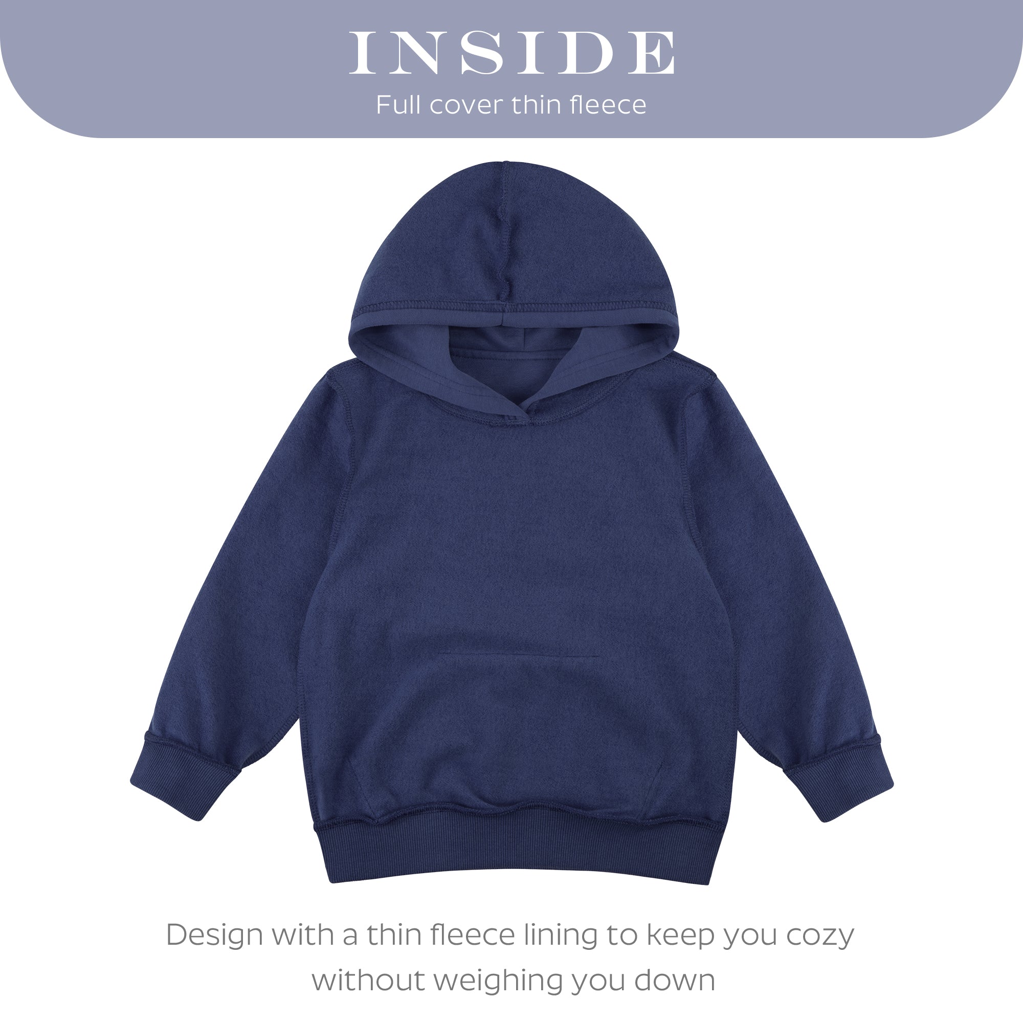 BIG ELEPHANT Boys' and Girls' Fleece Pullover Hoodie – Warm Long Sleeve Hooded Sweatshirt with Front Pocket for Kids