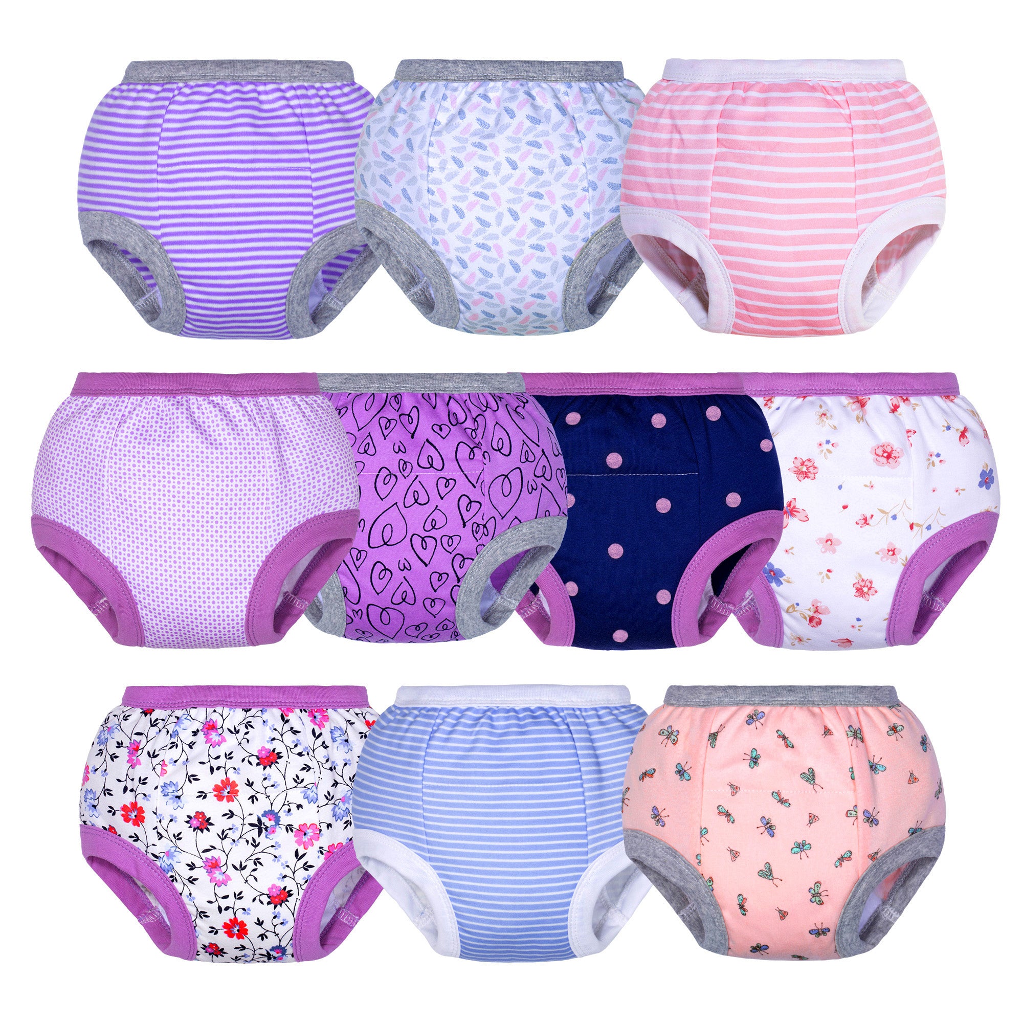 10pcs Baby Girls Training Underwear For Toddler Cotton Training